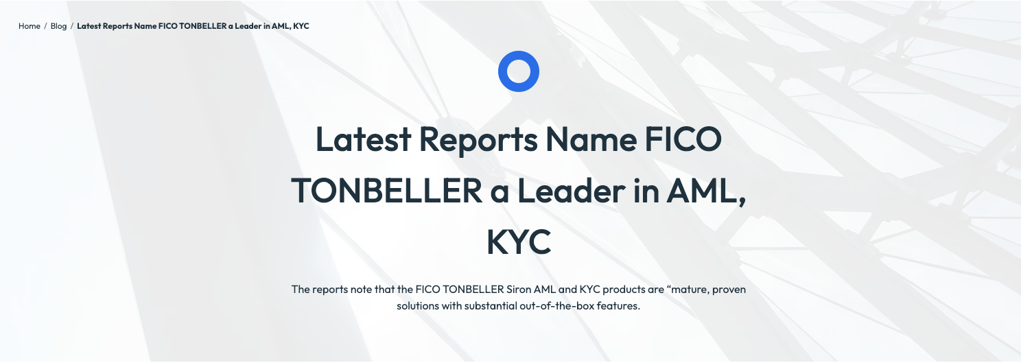 FICO TONBELLER - Best AML Software Solutions In UAE